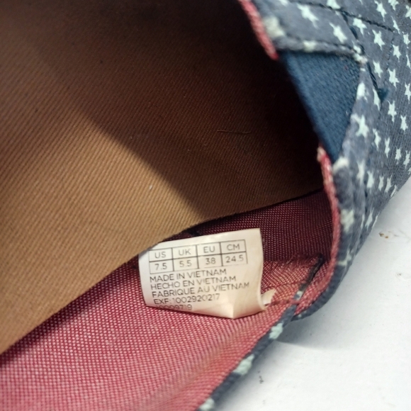 Tom's Classic Navy Denim Stars Rope Sole with Red Interior Women's Size US7.5 - Picture 9 of 9